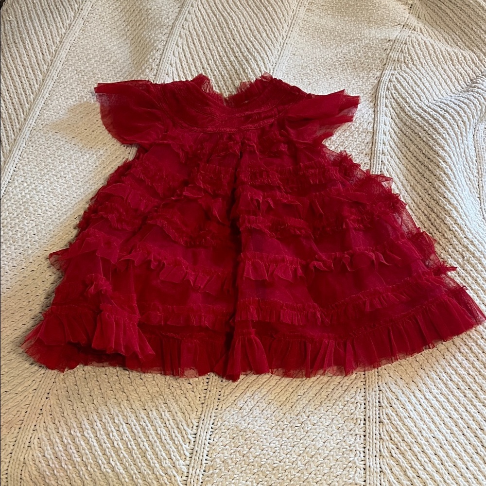 Mini Boden Red Ruffle Dress